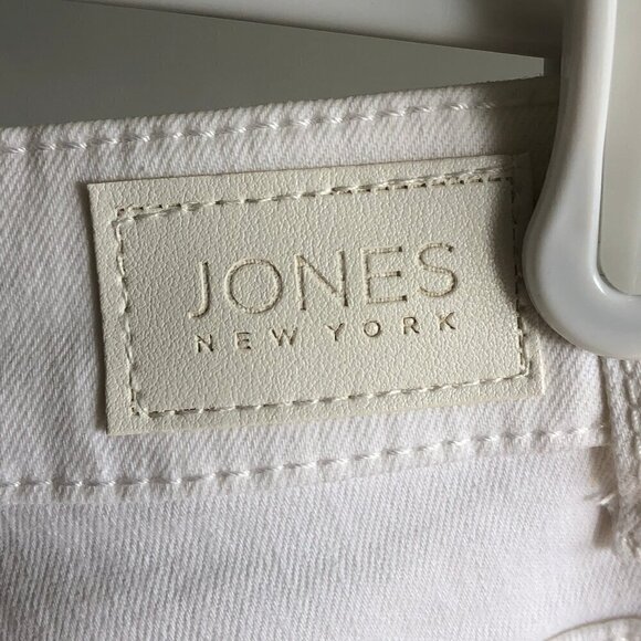 JONES NEW YORK White Lexington Skinny Cropped Jeans Coastal Beach Women's Size 8 - Picture 8 of 15